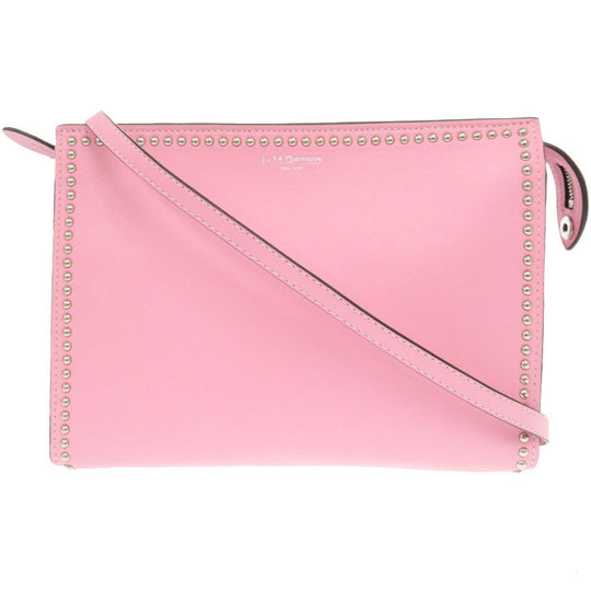 J&M Davidson Shoulder Bag Calfskin pink Women Used Authentic