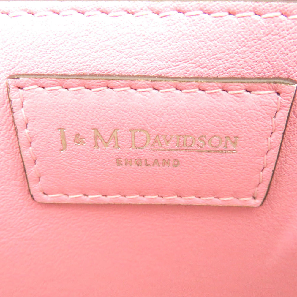 J&M Davidson Shoulder Bag Calfskin pink Women Used Authentic