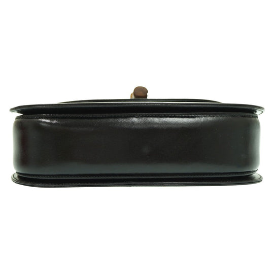GUCCI Handbag leather black Bamboo Women Used Authentic