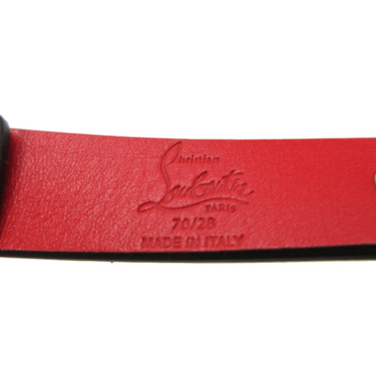 Christian Louboutin belt 1205108 leather pink beige Ruby Spike Studs unisex(Unisex) 70/28 Used Authentic
