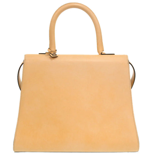 DELVAUX Handbag leather beige Brillon MM Women Used Authentic