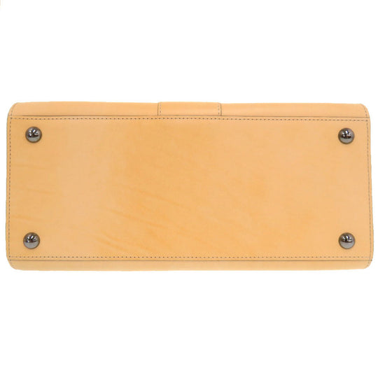 DELVAUX Handbag leather beige Brillon MM Women Used Authentic