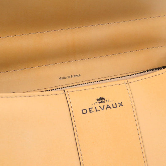 DELVAUX Handbag leather beige Brillon MM Women Used Authentic