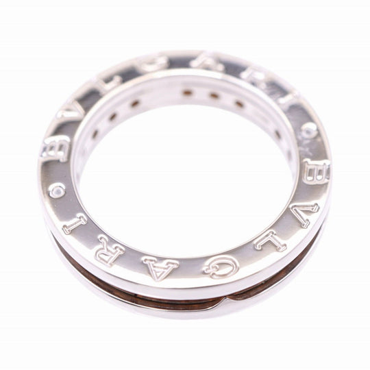 BVLGARI Ring K18 White Gold, Citrine Brown silver B-ZERO1 Citrine Women 51 Used Authentic
