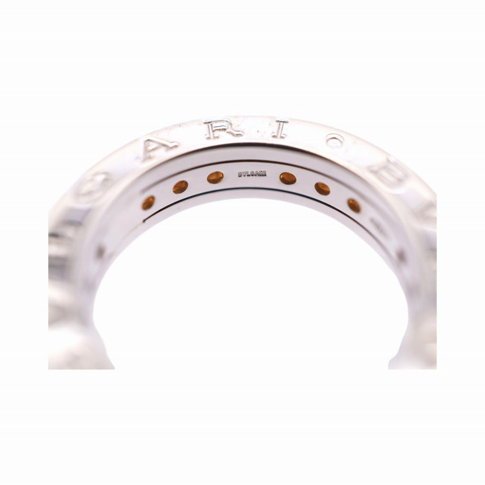 BVLGARI Ring K18 White Gold, Citrine Brown silver B-ZERO1 Citrine Women 51 Used Authentic