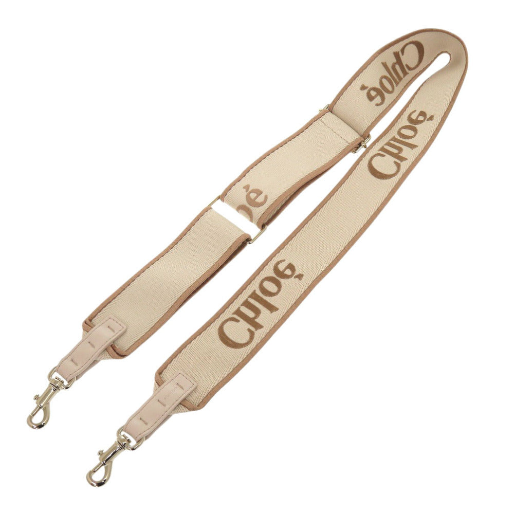 Chloe Shoulder strap CHC24SK892L5026Z Linen canvas powder beige Women Used Authentic