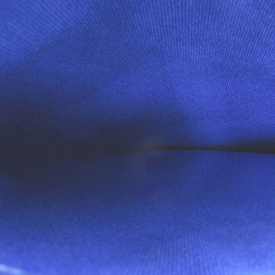 HERMES Pouch Cotton canvas blue Flat Pouch MM Women Used Authentic