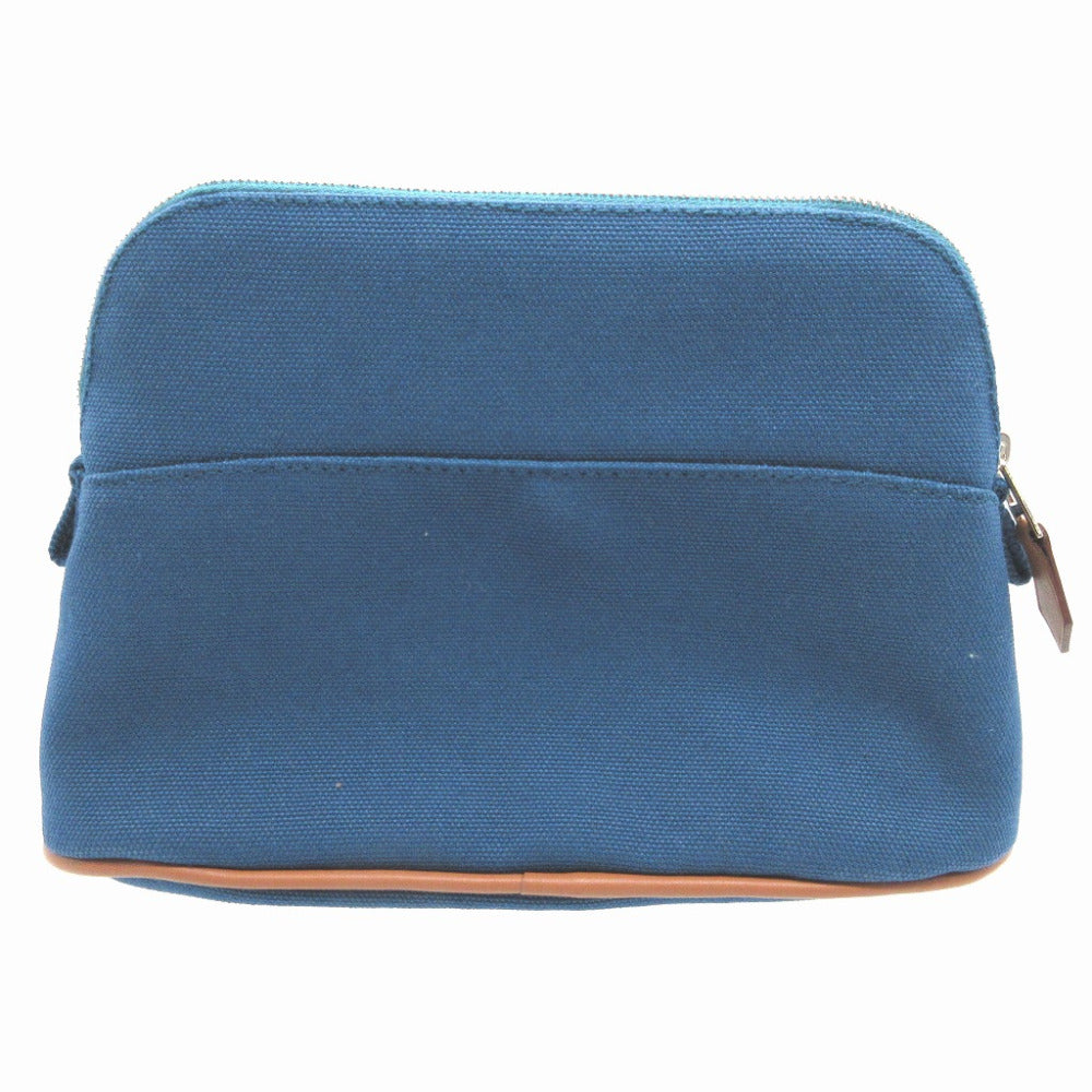 HERMES Pouch canvas blue Mini Bolide Women(Unisex) Used Authentic