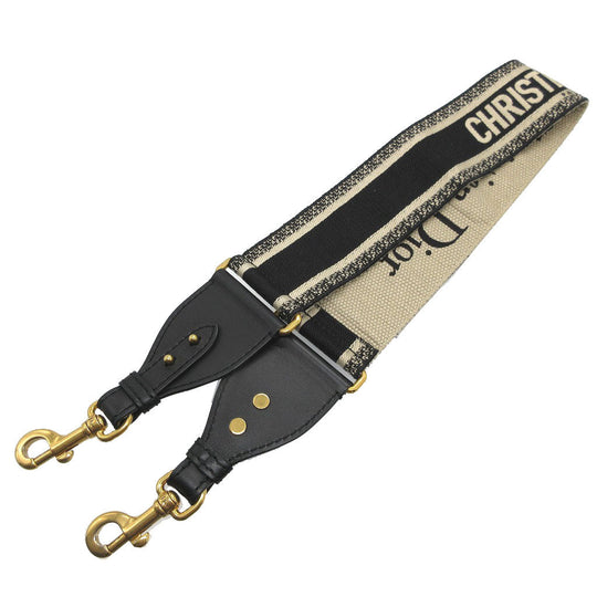 Christian Dior Shoulder strap Canvas, Leather black logo unisex(Unisex) Used Authentic