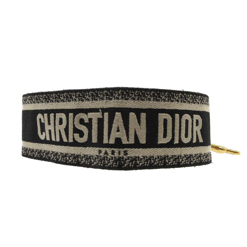 Christian Dior Shoulder strap Canvas, Leather black logo unisex(Unisex) Used Authentic