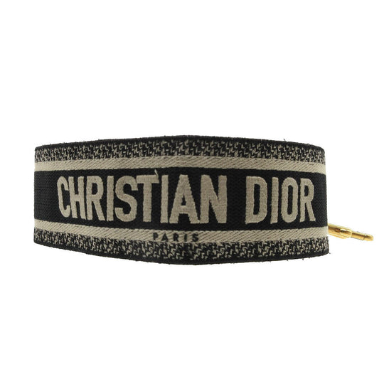 Christian Dior Shoulder strap Canvas, Leather black logo unisex(Unisex) Used Authentic