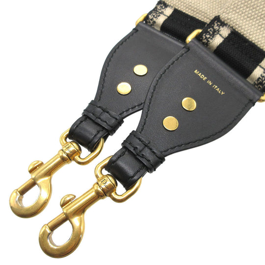 Christian Dior Shoulder strap Canvas, Leather black logo unisex(Unisex) Used Authentic