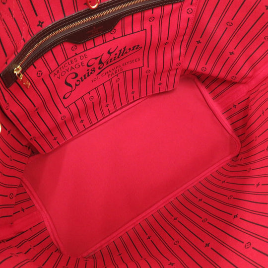 LOUIS VUITTON Tote Bag N51106 Damier canvas Brown Damier Ebene Neverfull GM Women Used Authentic