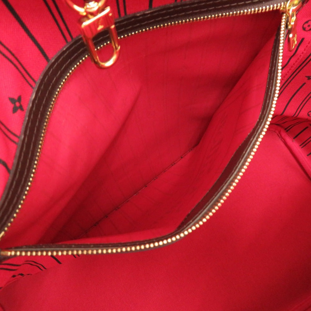 LOUIS VUITTON Tote Bag N51106 Damier canvas Brown Damier Ebene Neverfull GM Women Used Authentic