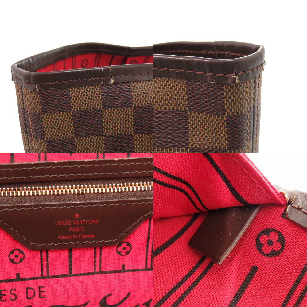 LOUIS VUITTON Tote Bag N51106 Damier canvas Brown Damier Ebene Neverfull GM Women Used Authentic