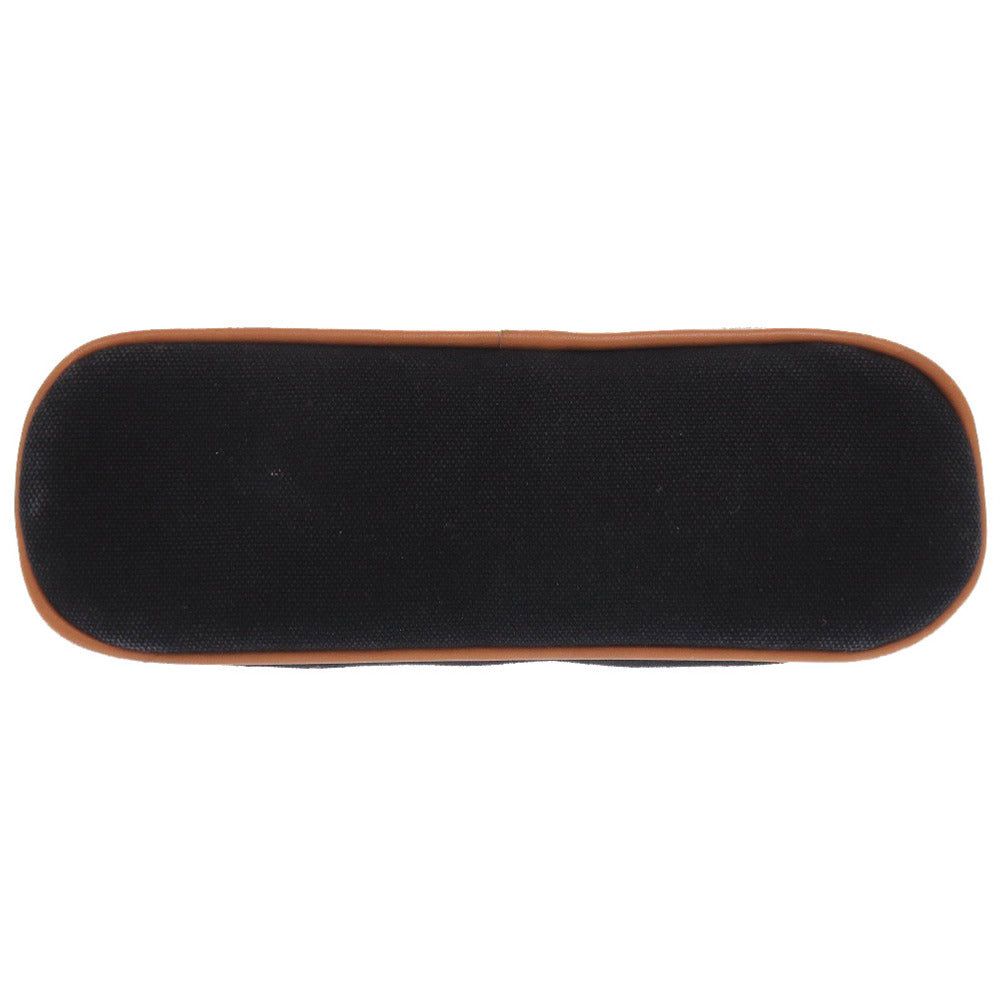 HERMES Pouch canvas black Bored pouch 20 Women Used Authentic