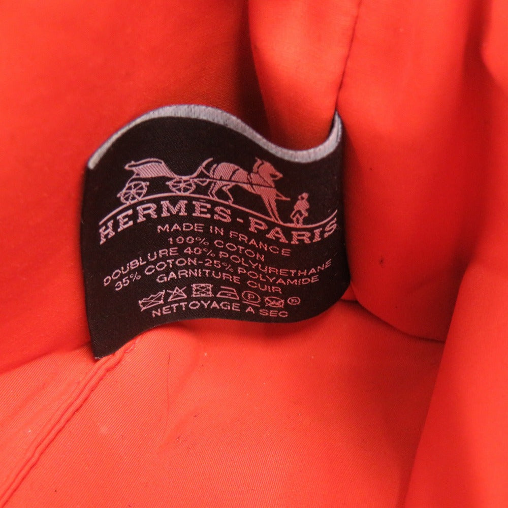 HERMES Pouch canvas black Bored pouch 20 Women Used Authentic