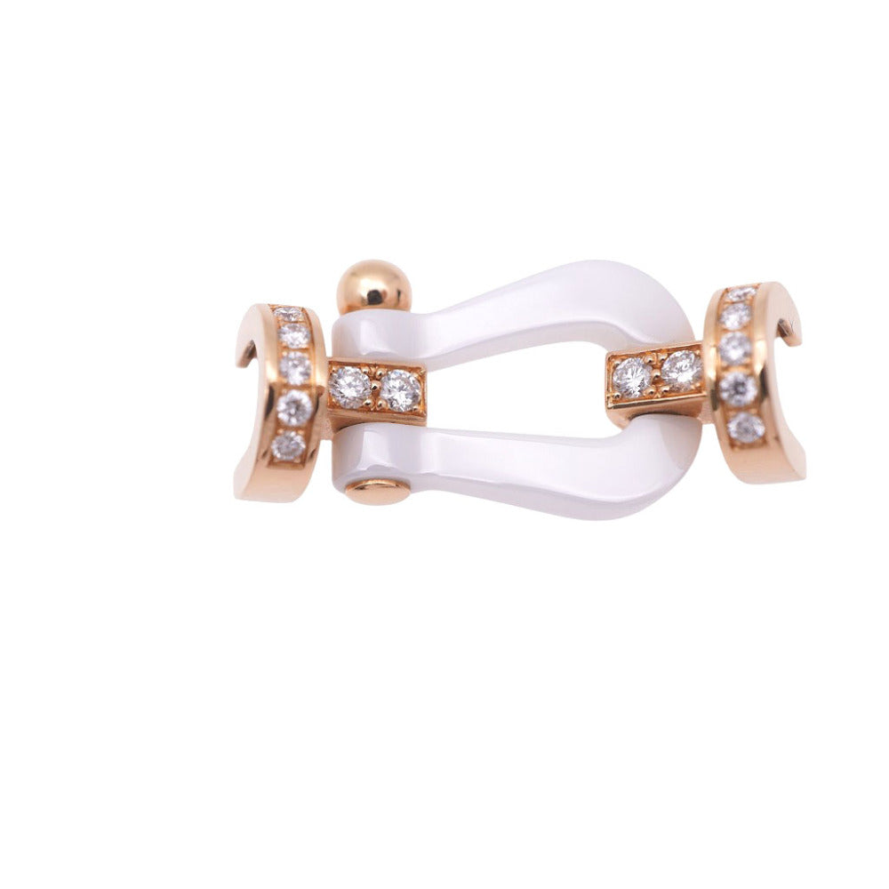 FRED bracelet K18 pink gold, diamond white force 10 half diamond mens #18 Used Authentic