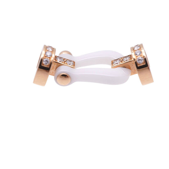 FRED bracelet K18 pink gold, diamond white force 10 half diamond mens #18 Used Authentic