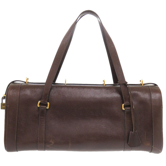 HERMES Boston Duffel bag leather Brown vintage mens Used Authentic