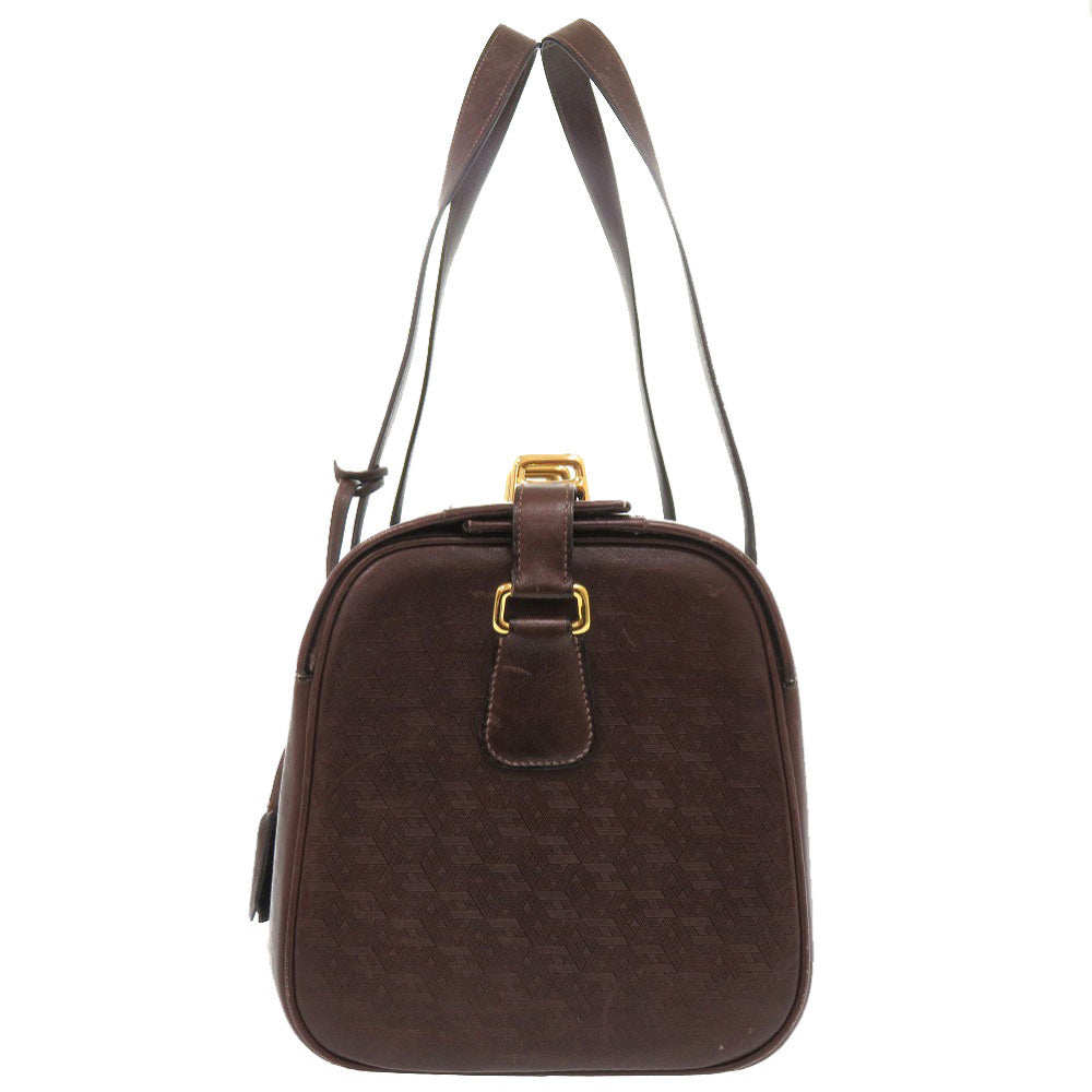 HERMES Boston Duffel bag leather Brown vintage mens Used Authentic