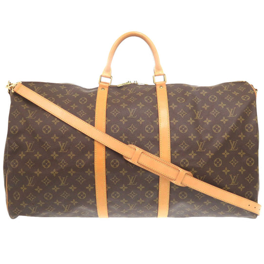 LOUIS VUITTON Boston Duffel bag M41412 Monogram canvas Brown Monogram Keepall bandouliere60 mens Used Authentic
