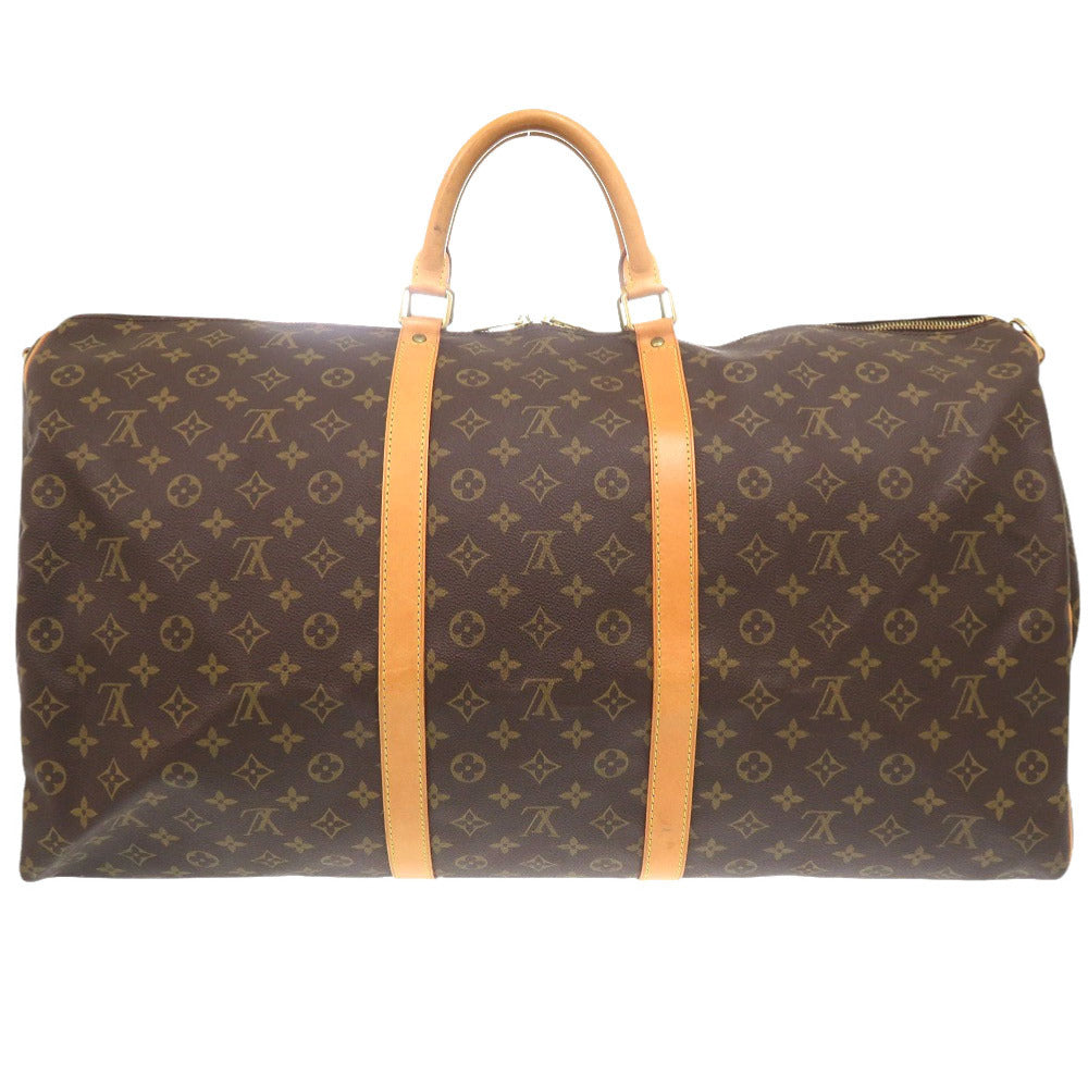 LOUIS VUITTON Boston Duffel bag M41412 Monogram canvas Brown Monogram Keepall bandouliere60 mens Used Authentic