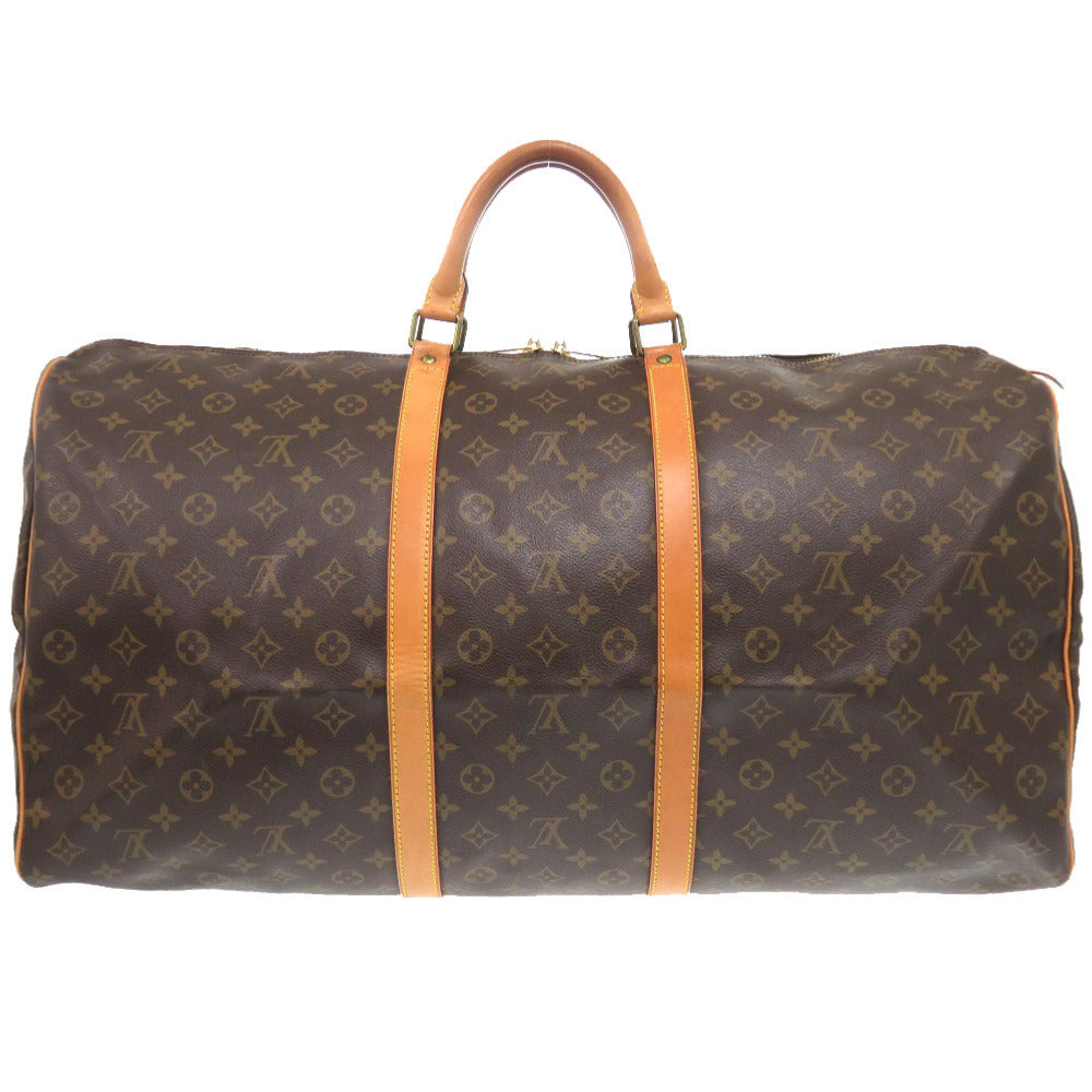 LOUIS VUITTON Boston Duffel bag M41422 Monogram canvas Brown Monogram Keepall 60 mens Used Authentic