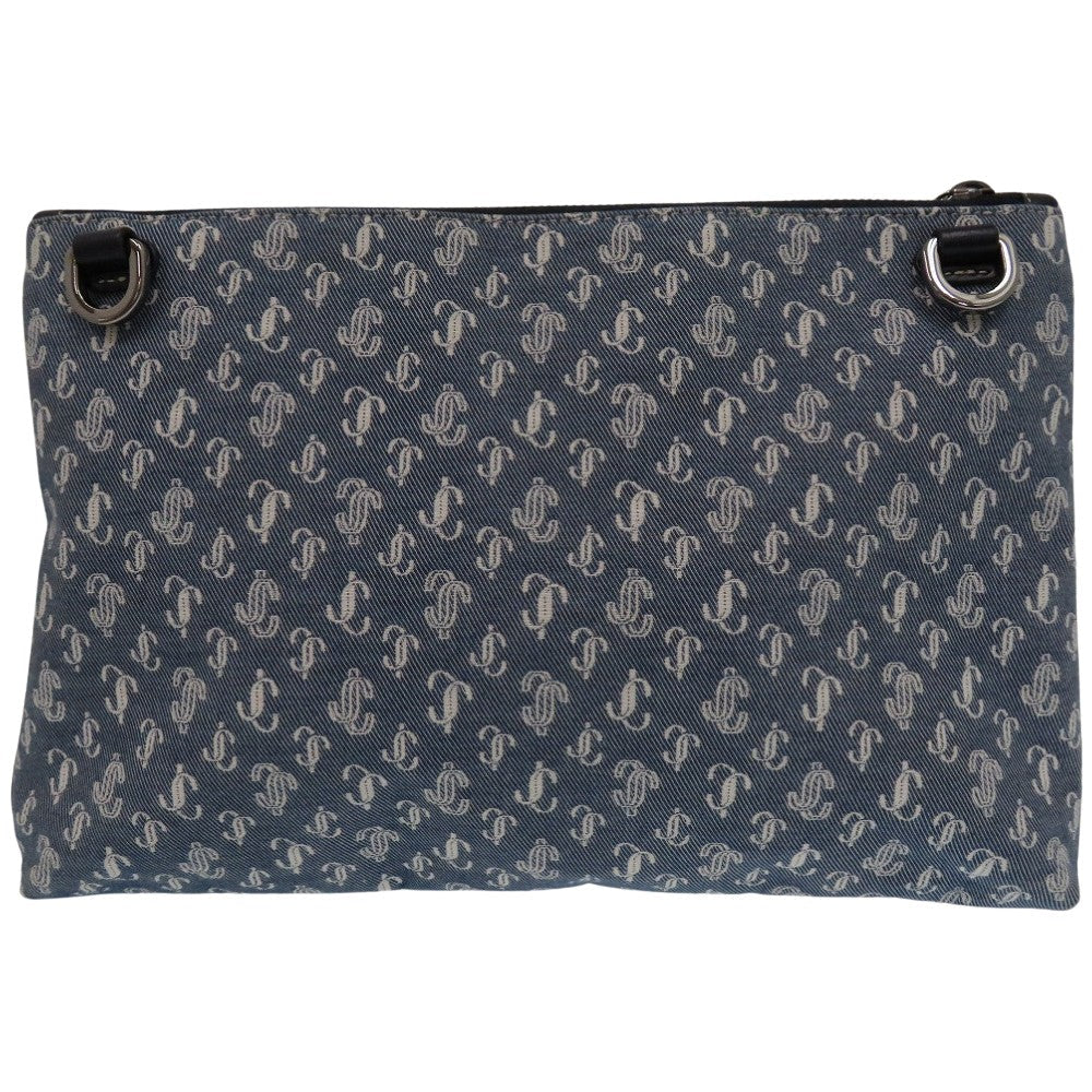 JIMMY CHOO Shoulder Bag canvas blue JIMMY CHOO Kimmy JC Monogram Shoulder Bag Denim Women Used Authentic
