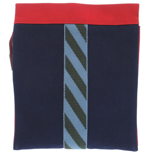 HERMES Clutch bag 456116 Canvas, Cotton Navy Jimetu Jumping High Case mens Used Authentic