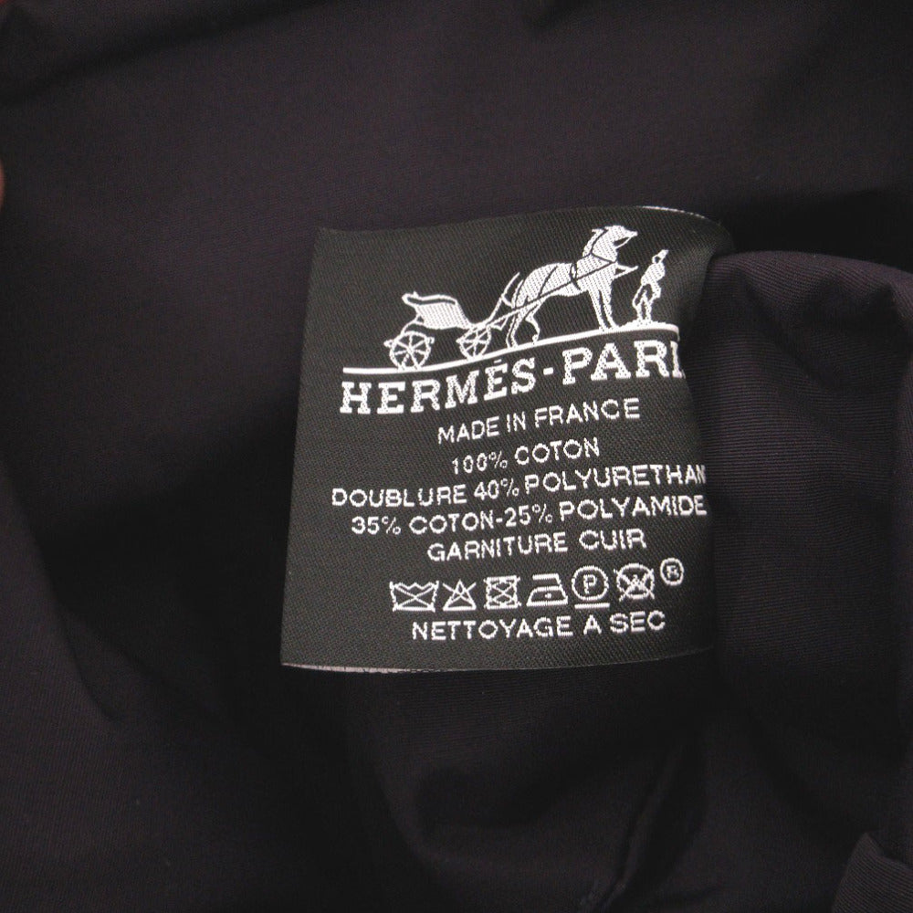 HERMES Clutch bag 456116 Canvas, Cotton Navy Jimetu Jumping High Case mens Used Authentic