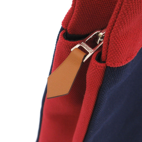 HERMES Clutch bag 456116 Canvas, Cotton Navy Jimetu Jumping High Case mens Used Authentic