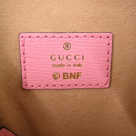 GUCCI Coin case 701062 leather pink x Banana Women Used Authentic