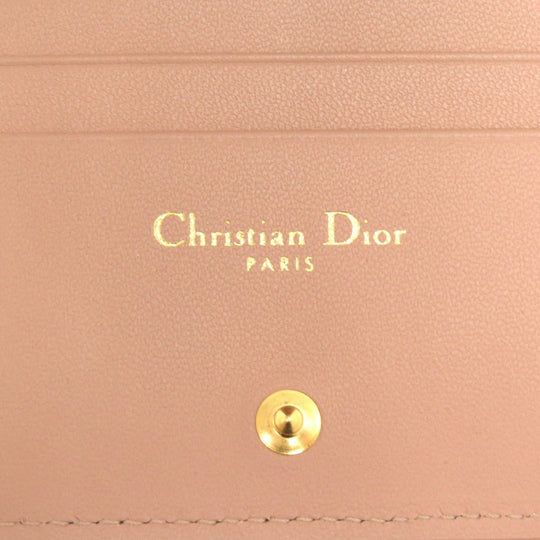 Christian Dior Bifold Wallet leather Ivory CARO flower print Women Used Authentic