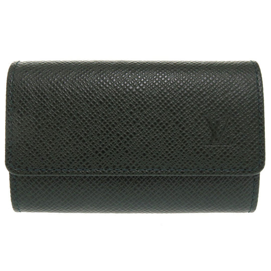 LOUIS VUITTON Key case Key holder  M30534 Taiga Leather Deep green Taiga Multicles6 mens Used Authentic