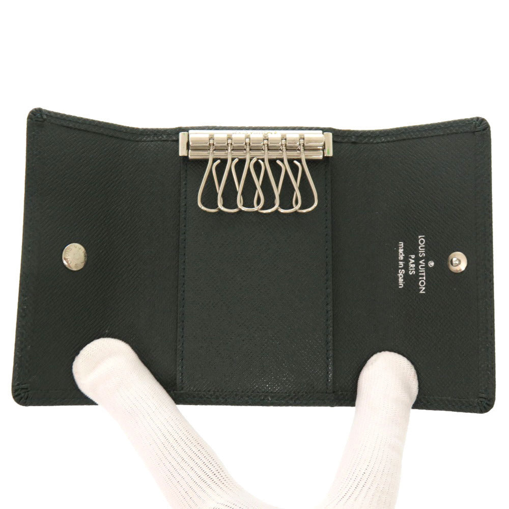 LOUIS VUITTON Key case Key holder  M30534 Taiga Leather Deep green Taiga Multicles6 mens Used Authentic
