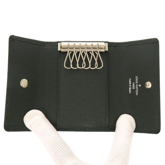 LOUIS VUITTON Key case Key holder  M30534 Taiga Leather Deep green Taiga Multicles6 mens Used Authentic