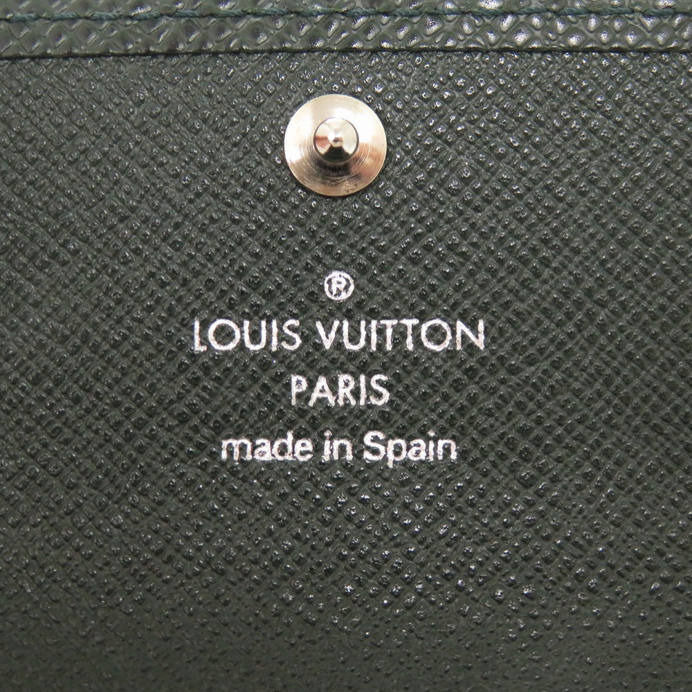 LOUIS VUITTON Key case Key holder  M30534 Taiga Leather Deep green Taiga Multicles6 mens Used Authentic