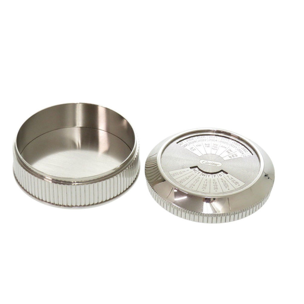 CARTIER Other accessories Stainless Steel Silver Perpetual calendar Limited to 2000 pieces Perpetual calendar Accessory case unisex(Unisex) Used Authentic