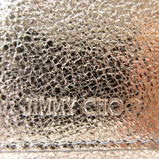 JIMMY CHOO Coin case leather Silver Star studs Women Used Authentic