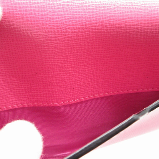 VALENTINO Long Wallet Purse leather pink Bi-fold Rockstud Women Used Authentic