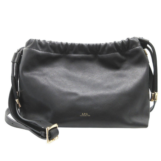 A.P.C. Shoulder Bag Polyurethane, Polyester black Ninon Women Used Authentic
