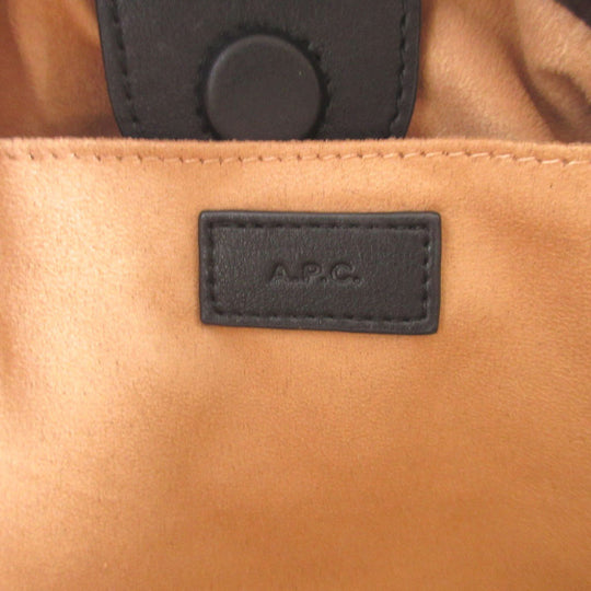 A.P.C. Shoulder Bag Polyurethane, Polyester black Ninon Women Used Authentic