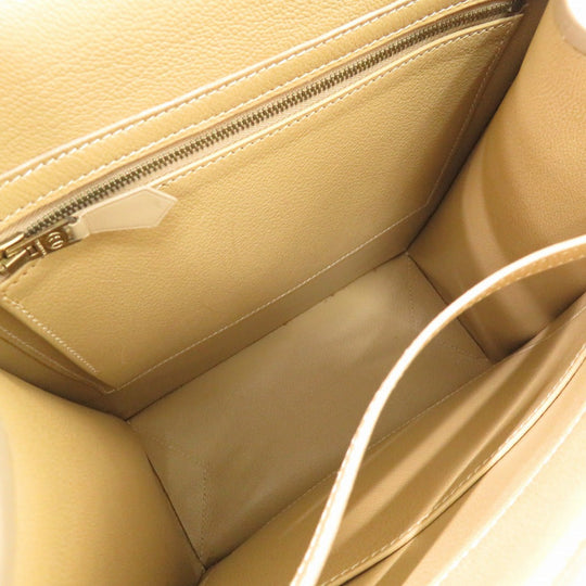 HERMES Tote Bag Box calf, chevre beige Lucy MM Women Used Authentic
