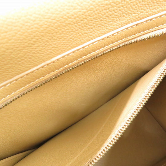 HERMES Tote Bag Box calf, chevre beige Lucy MM Women Used Authentic