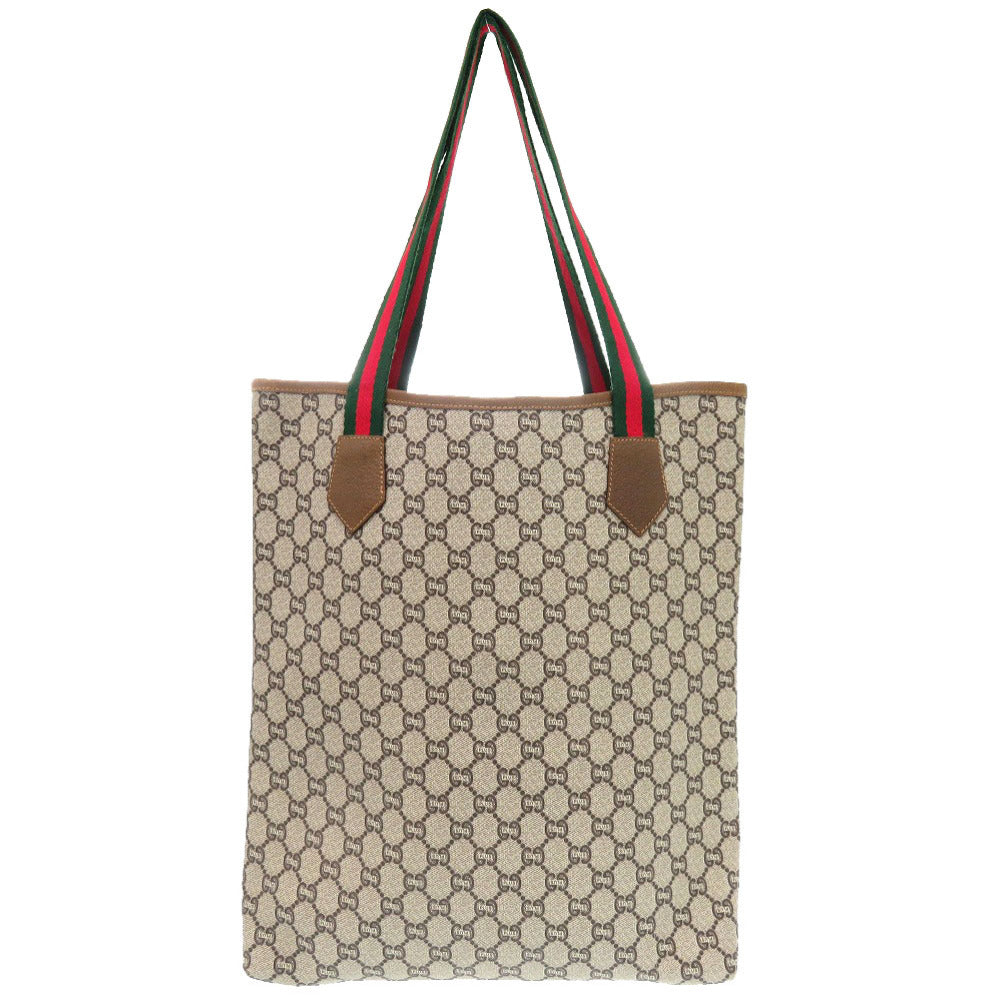 GUCCI Tote Bag PVC beige gucci plus mens Used Authentic