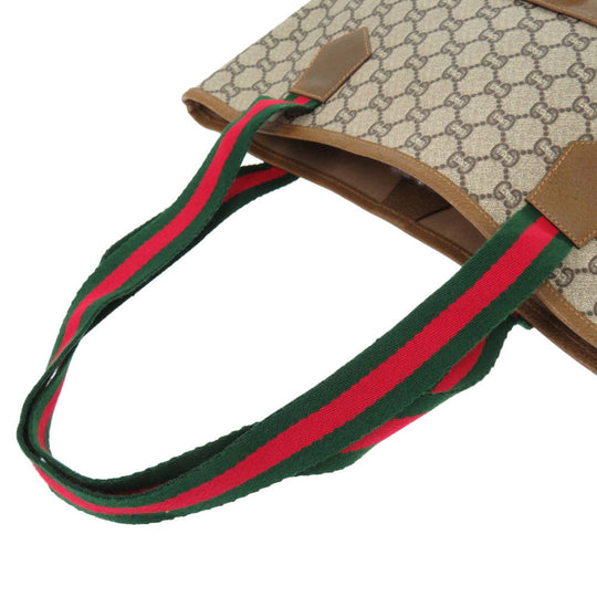 GUCCI Tote Bag PVC beige gucci plus mens Used Authentic