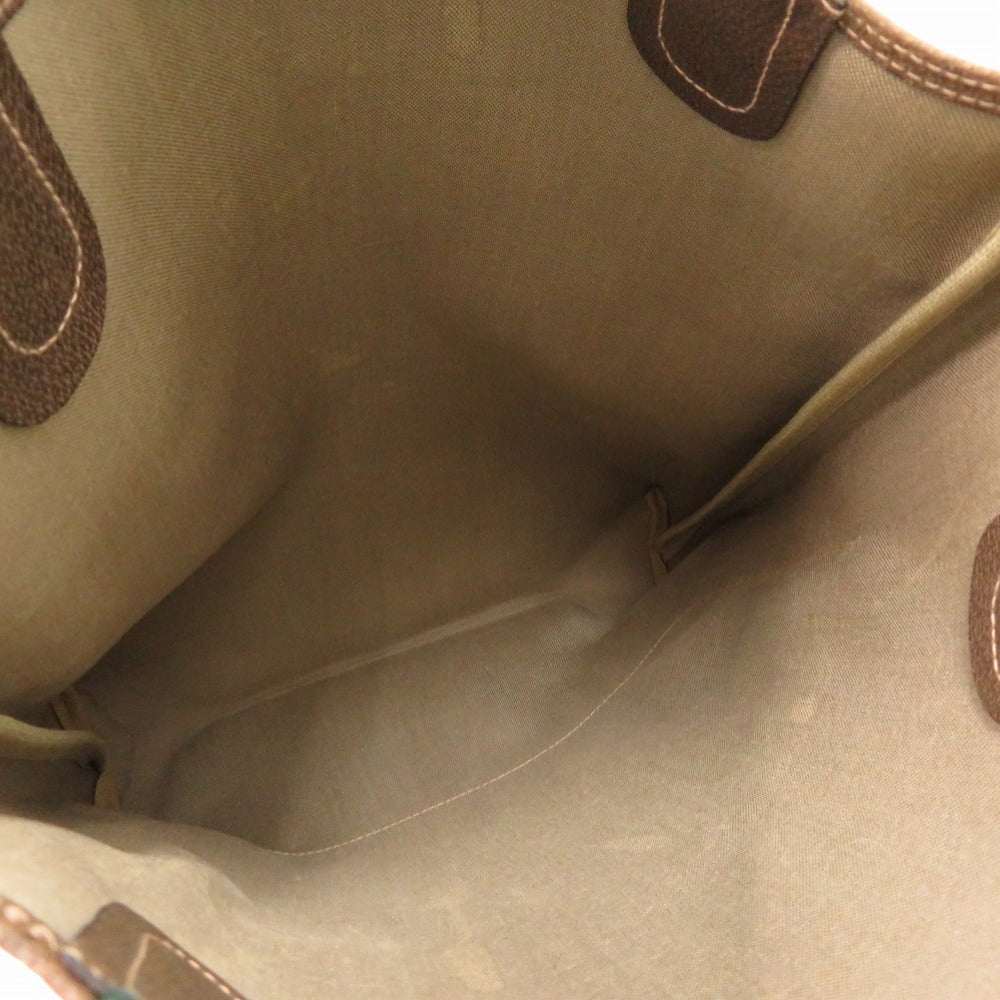 GUCCI Tote Bag 39 002 4487 PVC beige Old Gucci Shelly GG mens Used Authentic