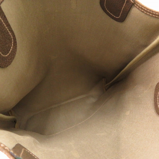 GUCCI Tote Bag 39 002 4487 PVC beige Old Gucci Shelly GG mens Used Authentic