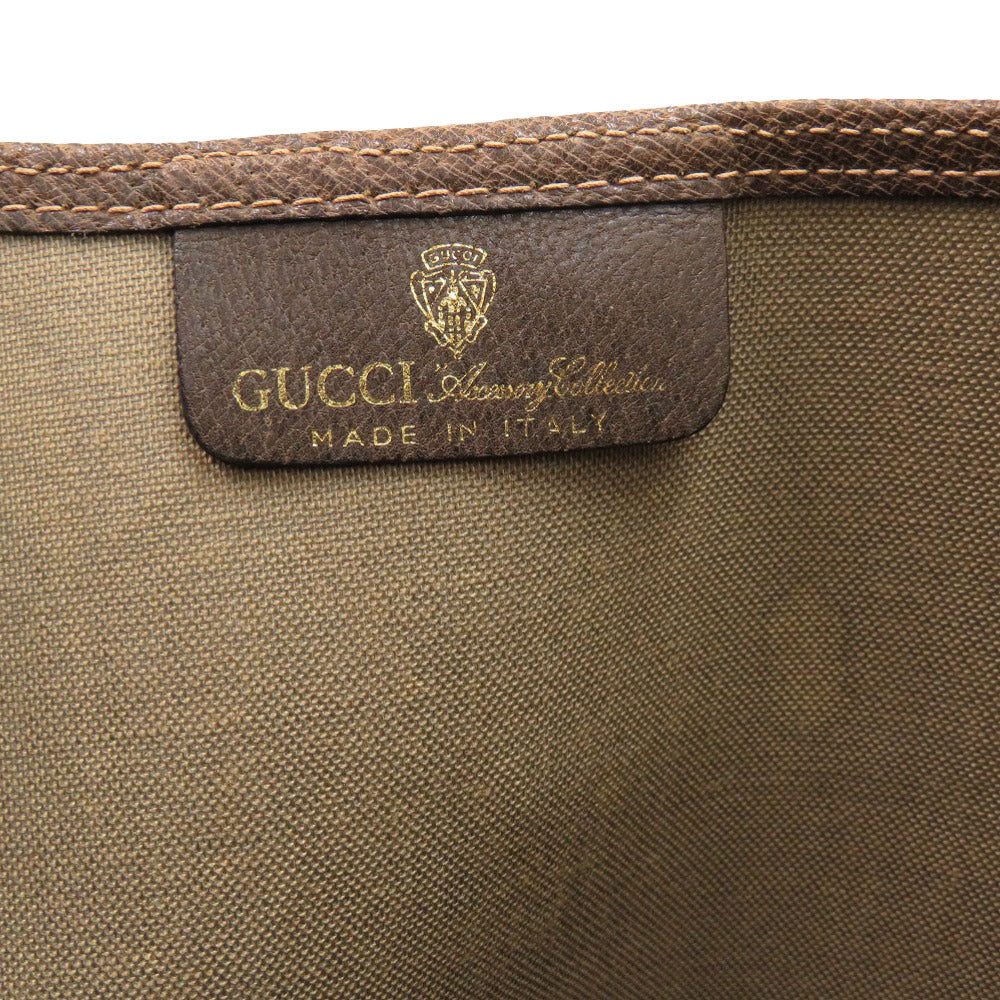 GUCCI Tote Bag 39 002 4487 PVC beige Old Gucci Shelly GG mens Used Authentic